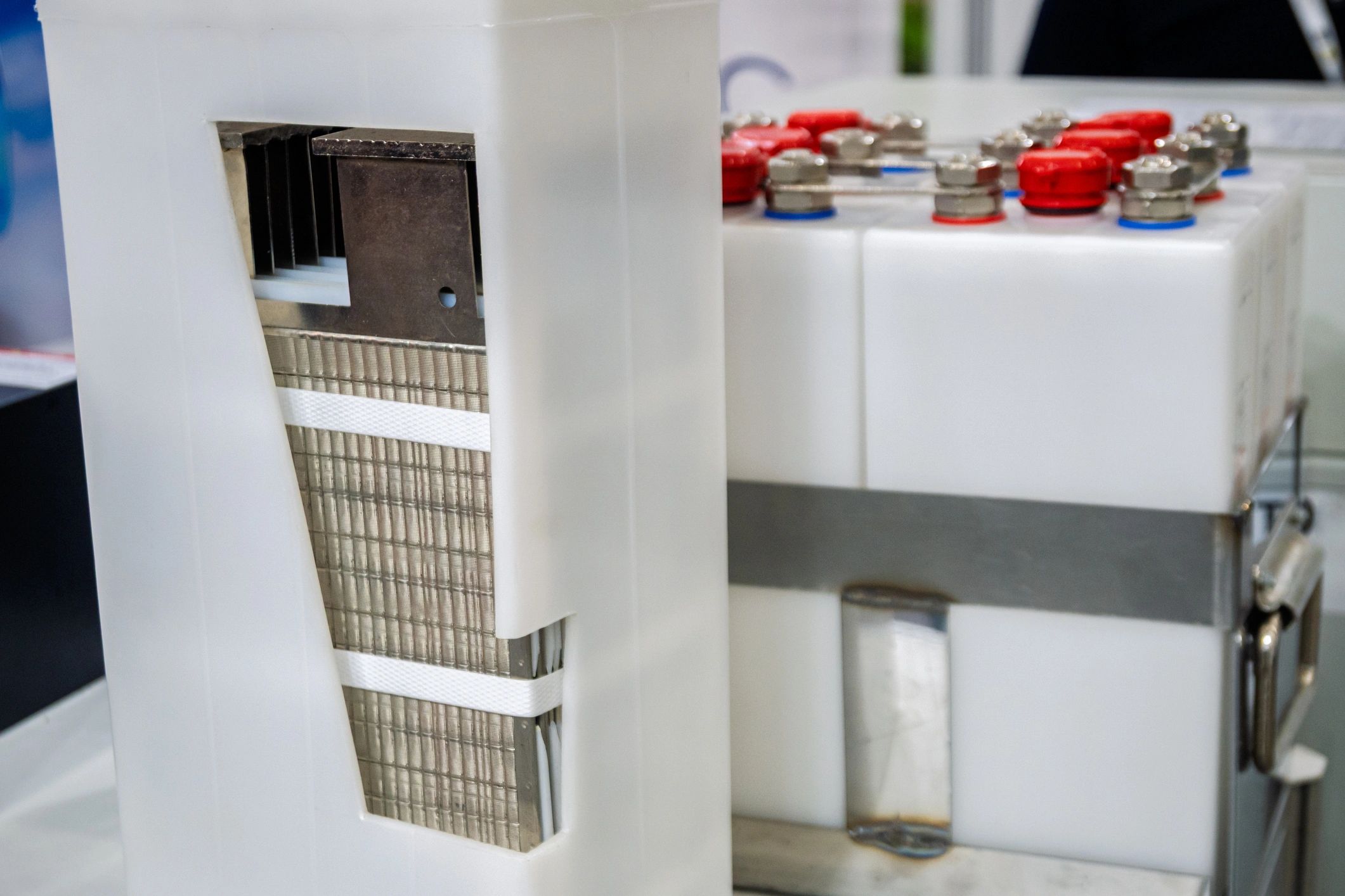 EV battery testing equipment close-up in Ashmore, QLD